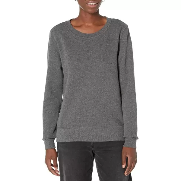 Amazon Essentials Womens Fleece Crewneck Sweatshirt Available in Plus SizeCharcoal Heather