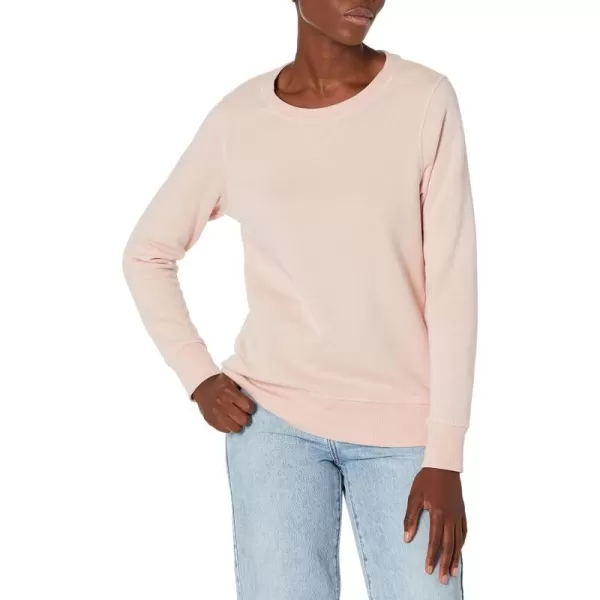 Amazon Essentials Womens Fleece Crewneck Sweatshirt Available in Plus SizeLight Pink