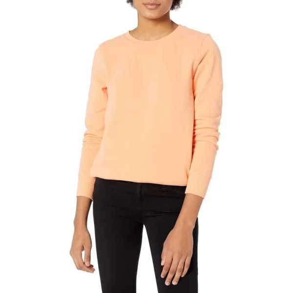 Amazon Essentials Womens Fleece Crewneck Sweatshirt Available in Plus SizeMelon Orange