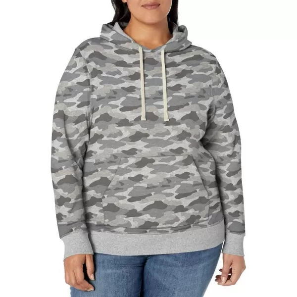 Amazon Essentials Womens Fleece Pullover HoodieGrey Camo