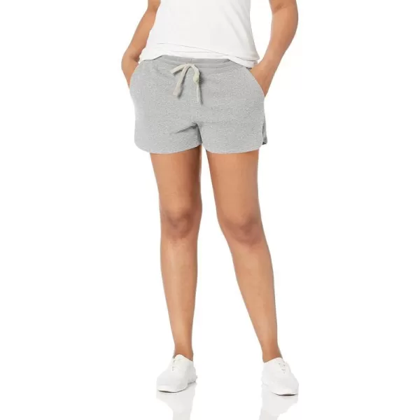 Amazon Essentials Womens Fleece ShortLight Grey Heather