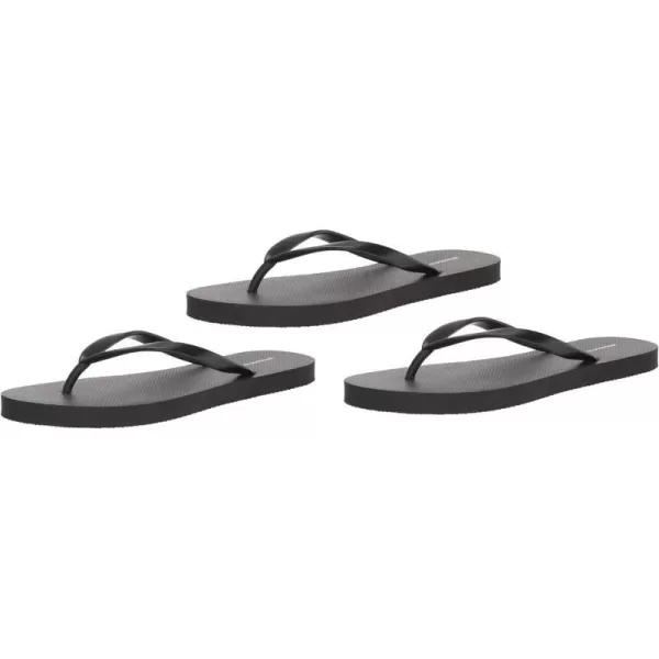 Amazon Essentials Womens Flip Flops Pack of 3Black