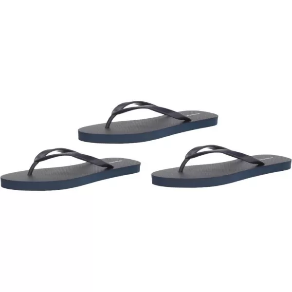 Amazon Essentials Womens Flip Flops Pack of 3Blue