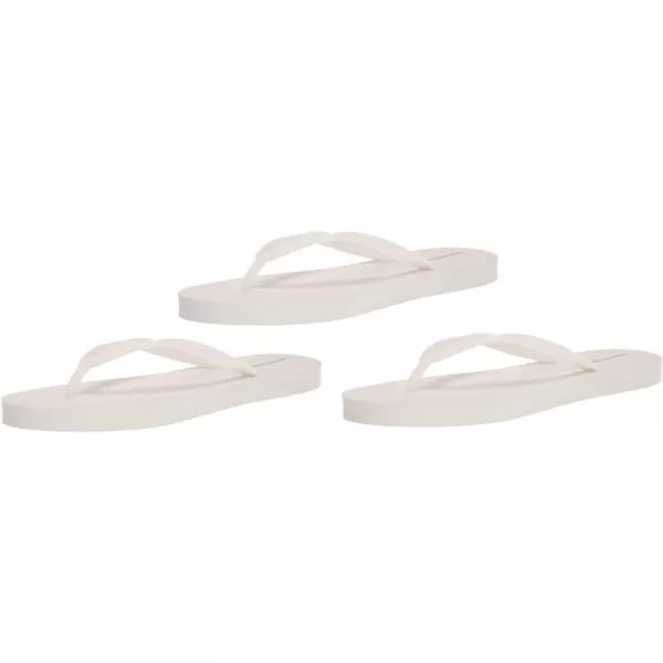 Amazon Essentials Womens Flip Flops Pack of 3Bright White