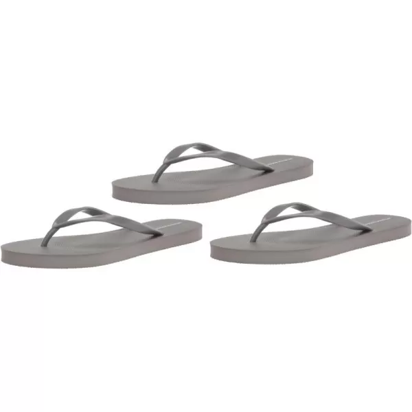 Amazon Essentials Womens Flip Flops Pack of 3Grey