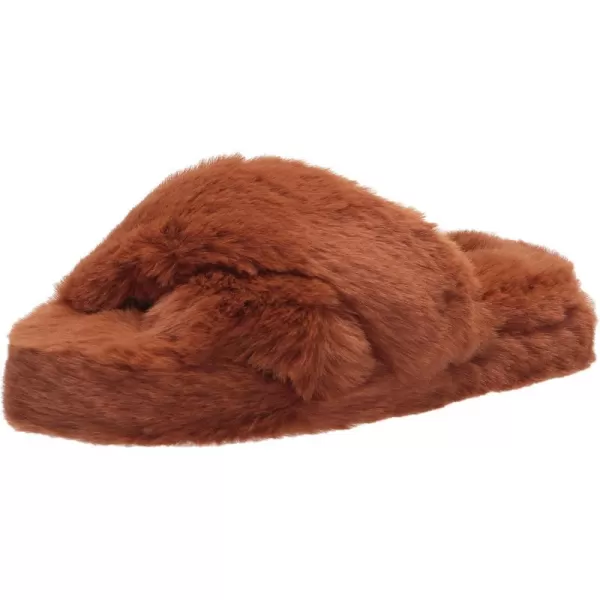 Amazon Essentials Womens Fluffy SlipperCaramel