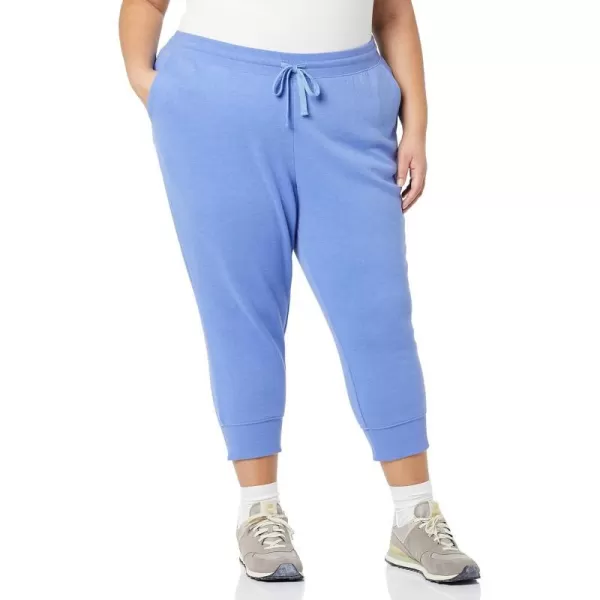 Amazon Essentials Womens French Terry Fleece Capri Jogger Sweatpant Available in Plus SizeBlue Heather