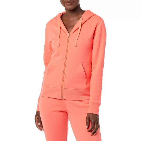 Amazon Essentials Womens French Terry Fleece FullZip Hoodie Available in Plus SizeBright Pink