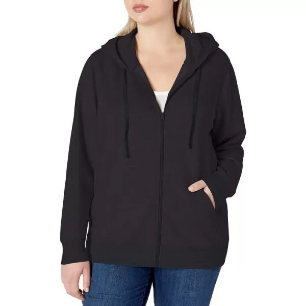 Amazon Essentials Womens French Terry Fleece FullZip HoodieBlack