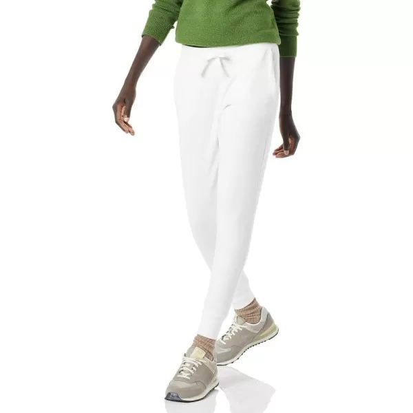 Amazon Essentials Womens French Terry Fleece Jogger Sweatpant Available in Plus SizeWhite