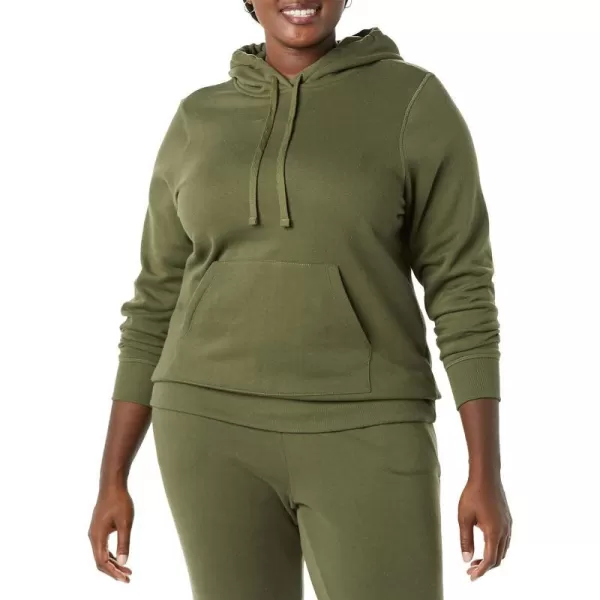 Amazon Essentials Womens French Terry Fleece Pullover Hoodie Available in Plus SizeOlive