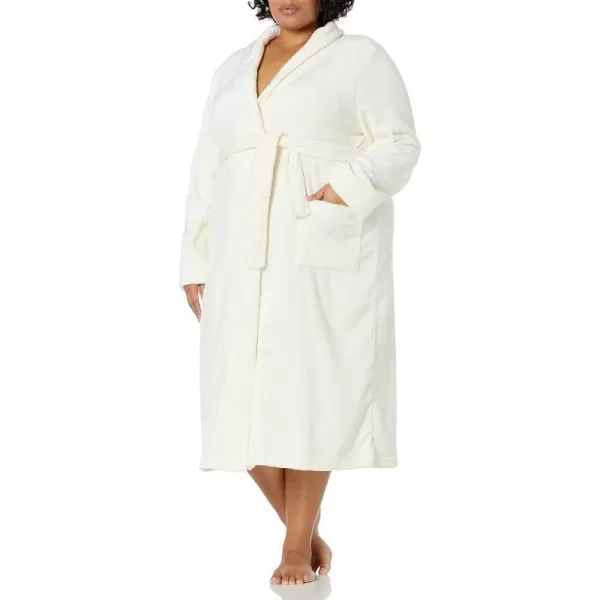 Amazon Essentials Womens FullLength Plush Robe Available in Plus SizeCream