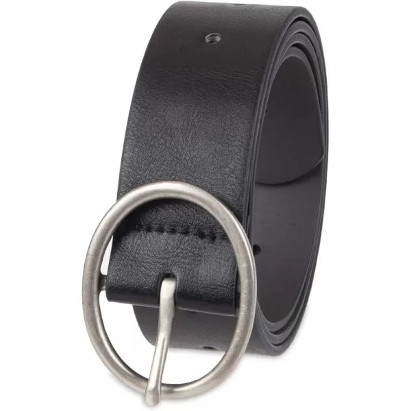 Amazon Essentials Womens Fully Adjustable Casual Belt with Round Buckle Available in Plus SizeBlack Casual