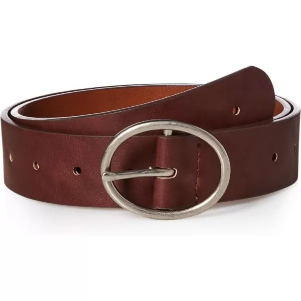 Amazon Essentials Womens Fully Adjustable Casual Belt with Round Buckle Available in Plus SizeBrown