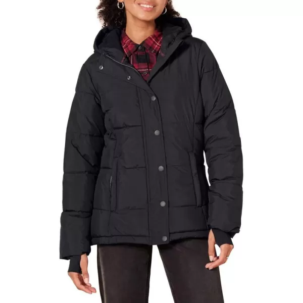 Amazon Essentials Womens Heavyweight LongSleeve Hooded Puffer Coat Available in Plus SizeBlack