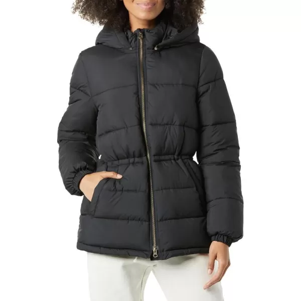 Amazon Essentials Womens Heavyweight Puffer Jacket with Drawstring WaistBlack