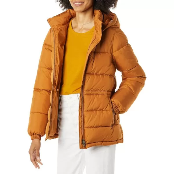 Amazon Essentials Womens Heavyweight Puffer Jacket with Drawstring WaistTan