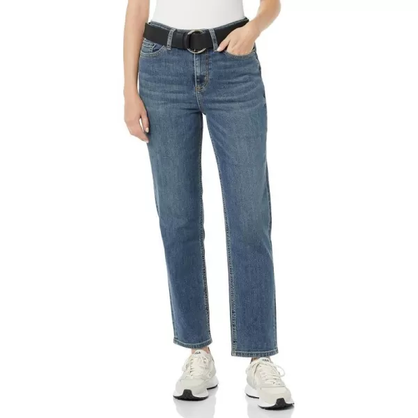 Amazon Essentials Womens HighRise Straight JeanMedium Wash