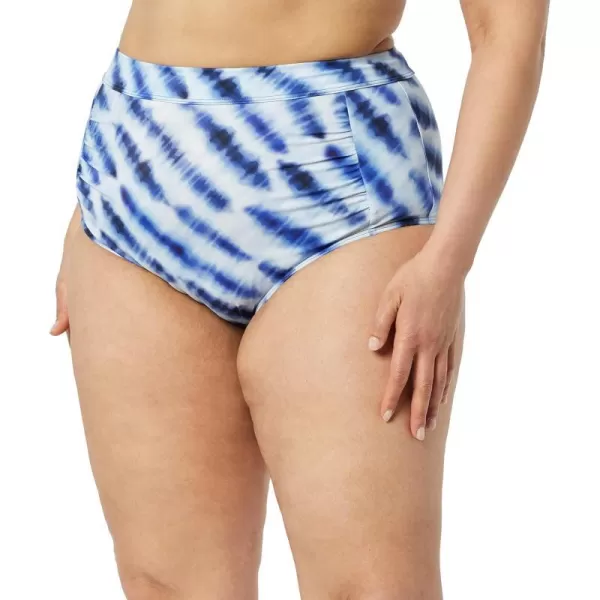 Amazon Essentials Womens HighWaist Bikini BottomsBlue Tie Dye