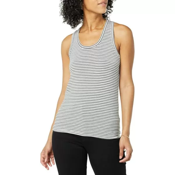 Rayon Blend Black Grey Heather Stripe