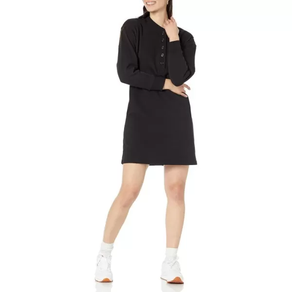 Amazon Essentials Womens Knit Henley Sweatshirt Dress Available in Plus SizeBlack