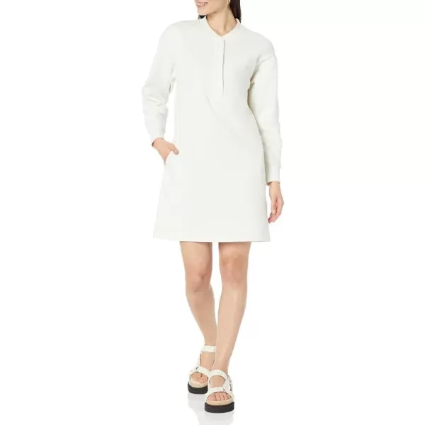 Amazon Essentials Womens Knit Henley Sweatshirt Dress Available in Plus SizeEggshell White