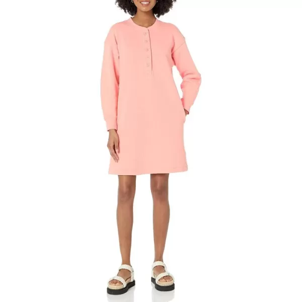 Amazon Essentials Womens Knit Henley Sweatshirt Dress Available in Plus SizePeach