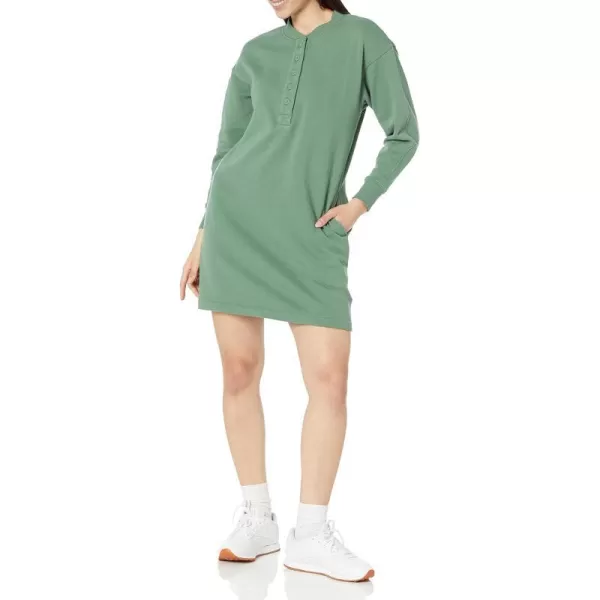 Amazon Essentials Womens Knit Henley Sweatshirt Dress Available in Plus SizeSage Green