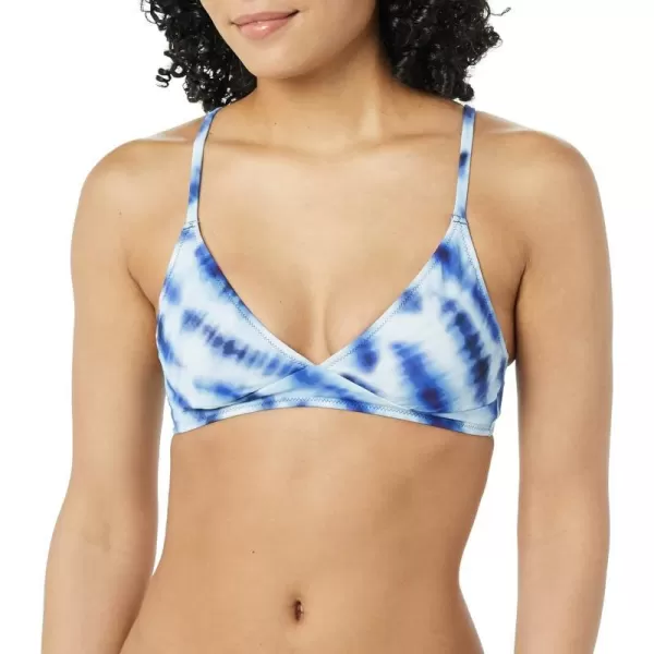 Amazon Essentials Womens LightSupport Classic Bikini Swimsuit TopBlue Tie Dye