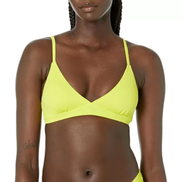 Amazon Essentials Womens LightSupport Classic Bikini Swimsuit TopLime Green