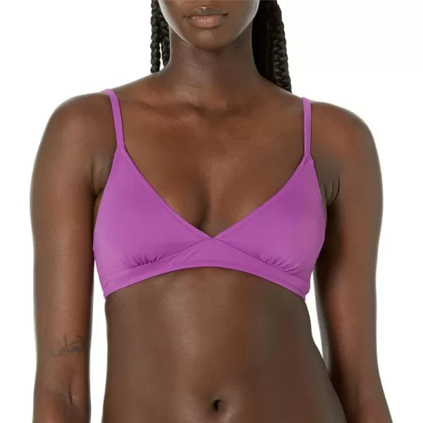 Amazon Essentials Womens LightSupport Classic Bikini Swimsuit TopViolet