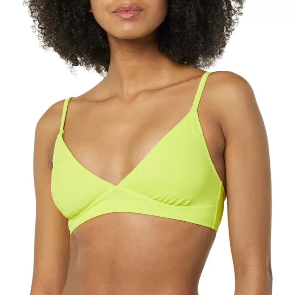 Amazon Essentials Womens LightSupport Classic Bikini Swimsuit TopYellow