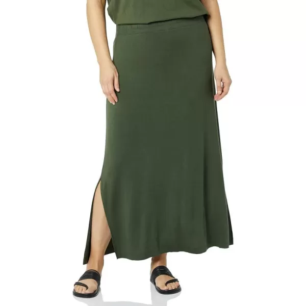 Amazon Essentials Womens Lightweight Knit Maxi SkirtOlive