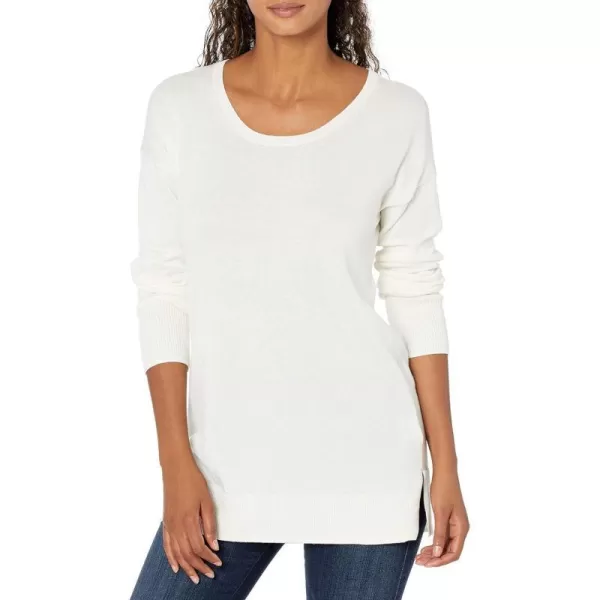 Amazon Essentials Womens Lightweight LongSleeve Crew Neck Tunic Sweater Available in Plus SizeIvory