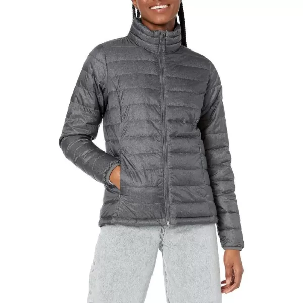 Amazon Essentials Womens Lightweight LongSleeve WaterResistant Puffer Jacket Available in Plus SizeCharcoal Heather