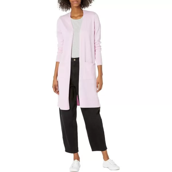 Amazon Essentials Womens Lightweight Longer Length Cardigan Sweater Available in Plus SizeLight Pink