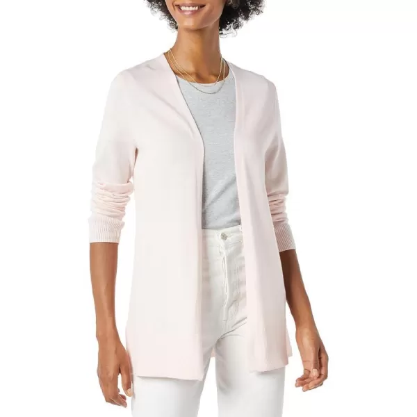 Amazon Essentials Womens Lightweight OpenFront Cardigan Sweater Available in Plus SizePale Pink