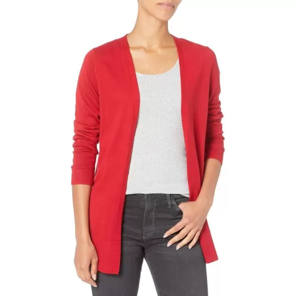 Amazon Essentials Womens Lightweight OpenFront Cardigan Sweater Available in Plus SizeRed