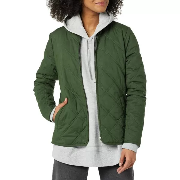 Amazon Essentials Womens Lightweight Padded JacketDark Green