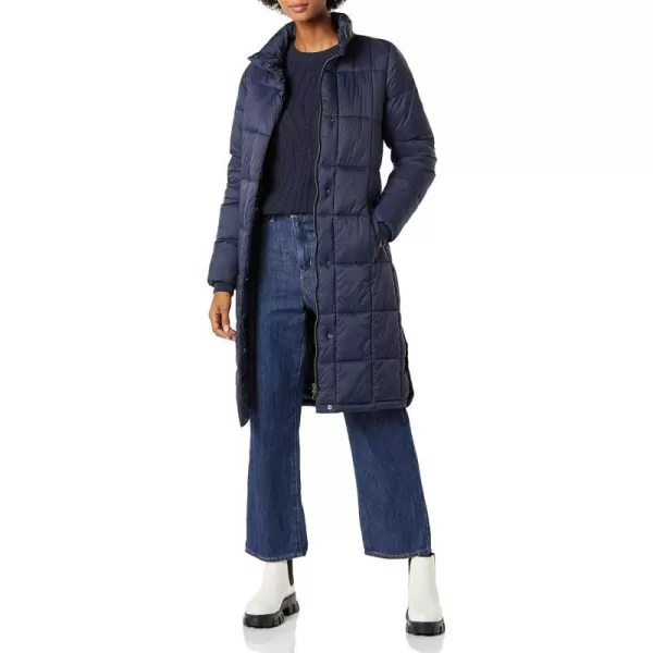 Amazon Essentials Womens Lightweight Quilted Longer Length CoatNavy