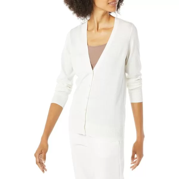 Amazon Essentials Womens Lightweight VNeck Cardigan Sweater Available in Plus SizeIvory