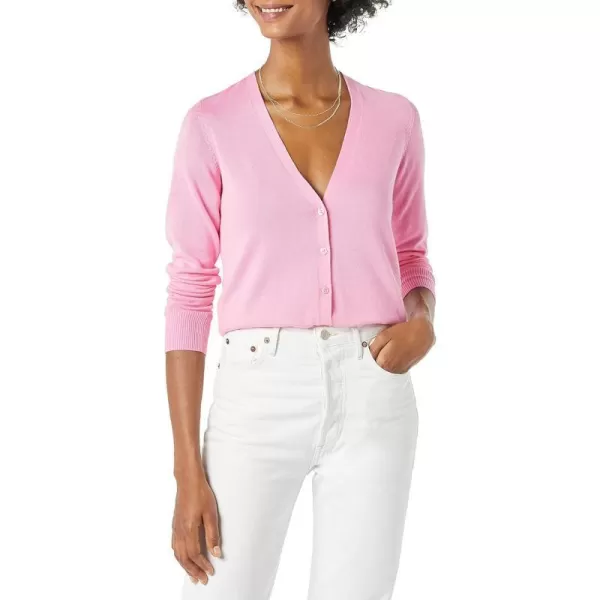 Amazon Essentials Womens Lightweight VNeck Cardigan Sweater Available in Plus SizePink