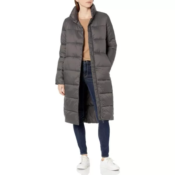 Amazon Essentials Womens Lightweight WaterResistant Longer Length Cocoon Puffer CoatCharcoal