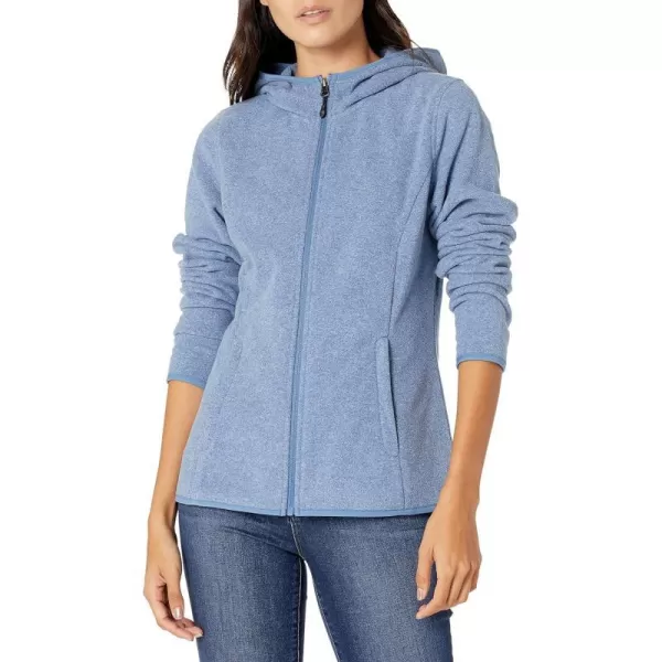 Amazon Essentials Womens LongSleeve Hooded FullZip Polar Fleece JacketBlue Heather