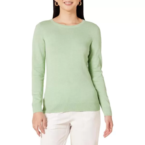 Amazon Essentials Womens LongSleeve Lightweight Crewneck Sweater Available in Plus SizeLight Jade Green