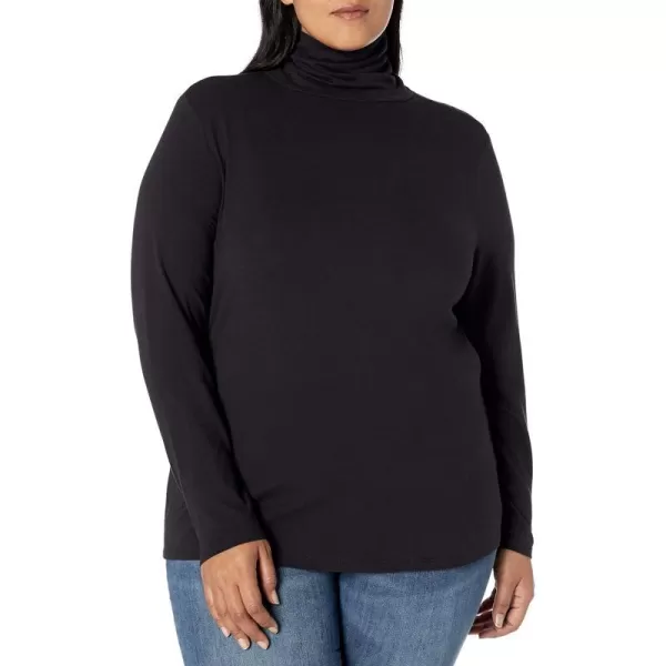 Amazon Essentials Womens LongSleeve Turtleneck Available in Plus SizeBlack