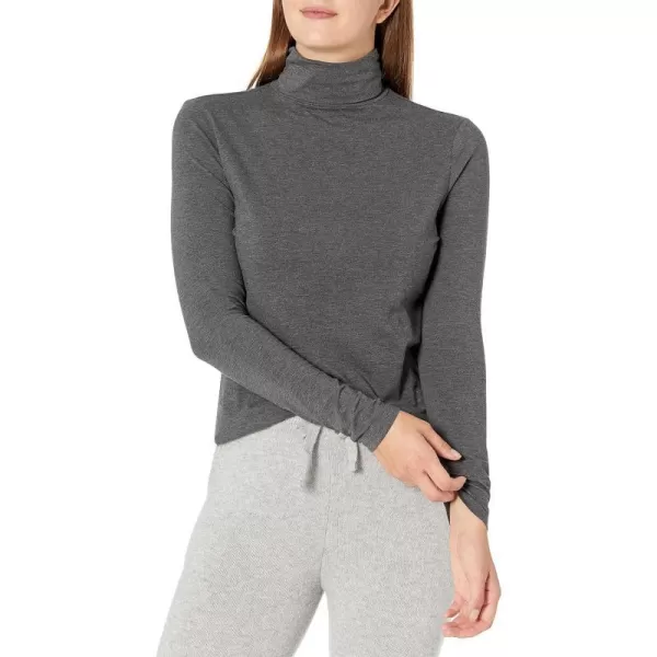 Amazon Essentials Womens LongSleeve Turtleneck Available in Plus SizeCharcoal Heather