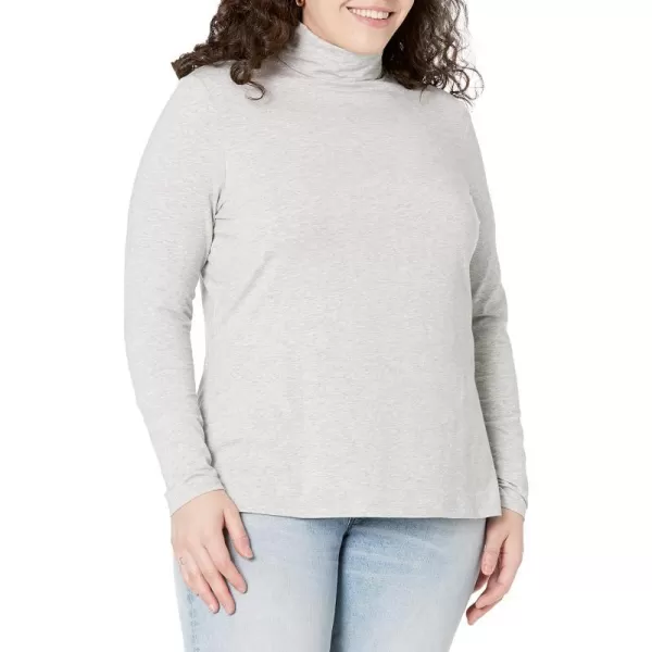 Amazon Essentials Womens LongSleeve Turtleneck Available in Plus SizeGrey Heather