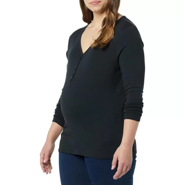 Amazon Essentials Womens Maternity Nursing SlimFit Henley ShirtBlack