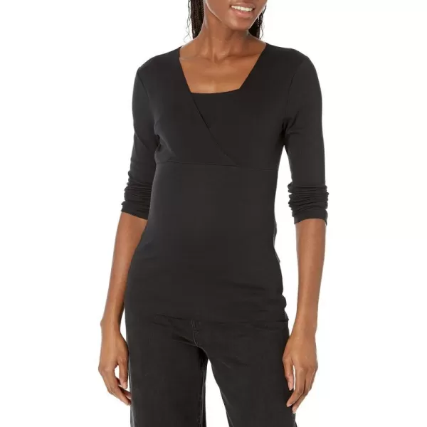 Amazon Essentials Womens Maternity Nursing VNeck TopBlack